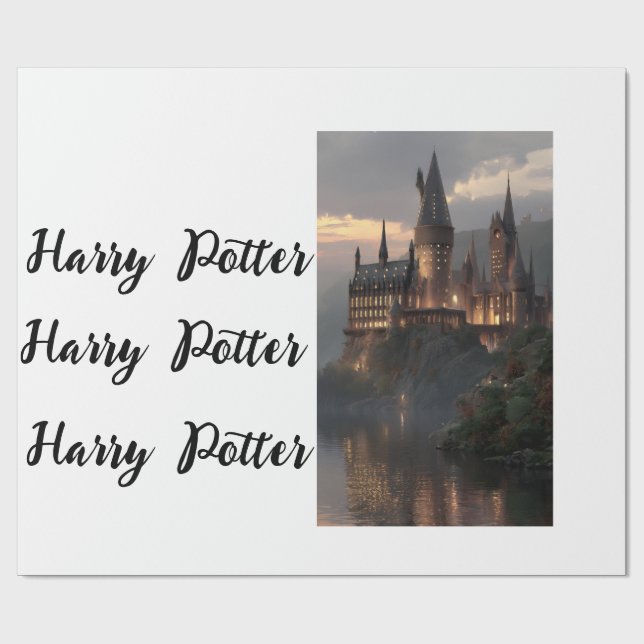 Papel de Regalo Hoja Plana Harry Potter (Superficie plana)