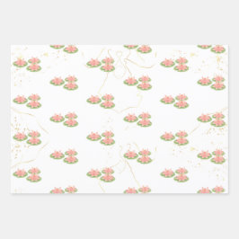Papel de Regalo Hoja Plana | Tema de Loto y Fiesta