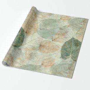 Papel De Regalo Hoja rústica inspirada en la naturaleza - Arte bot