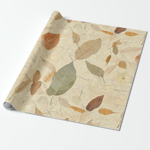Papel De Regalo Hoja rústica inspirada en la naturaleza - Arte bot