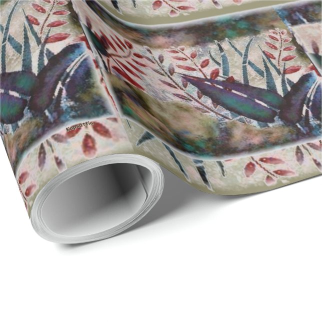 Papel De Regalo Hojas botánicas (Esquina del rollo)