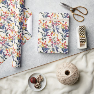 Papel De Regalo Hojas de acuarela