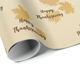 Papel De Regalo Hojas de arce de Acción de Gracias