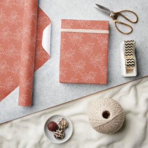 Papel De Regalo Hojas de arce de otoño, semillas y arte de la líne