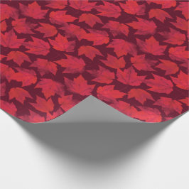 Papel De Regalo Hojas de arce del rojo del otoño
