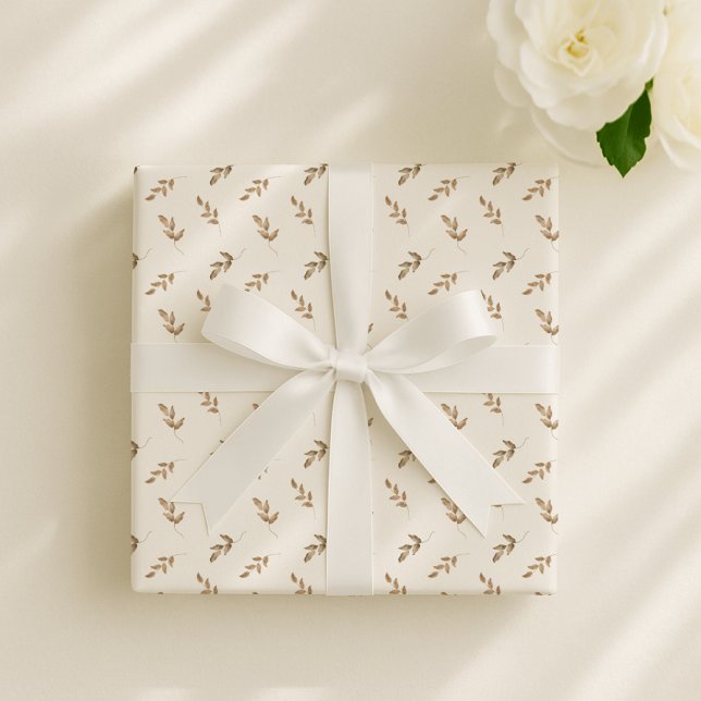 Papel De Regalo Hojas de boho, vivero neutral de género (Subido por el creador)