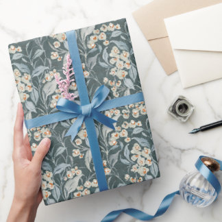 Papel De Regalo Hojas de eucalipto botánico gris pizarra acuarela