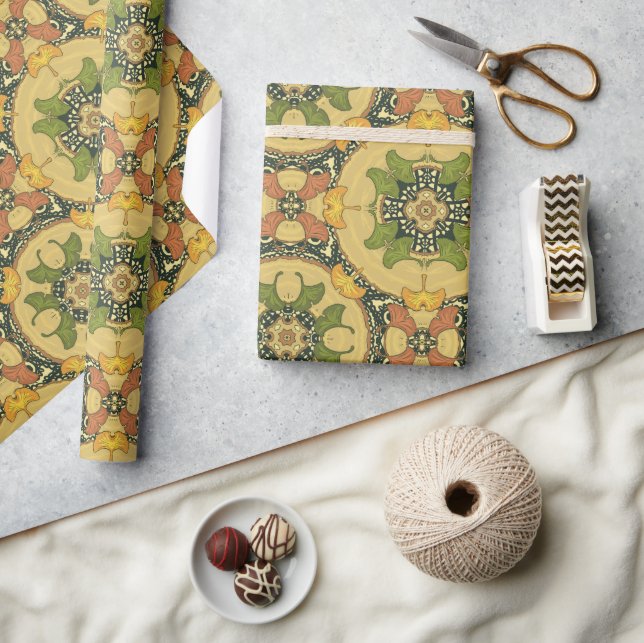 Papel De Regalo Hojas de Ginkgo (Artesanía)
