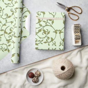 Papel De Regalo Hojas de olivo que se desplazan