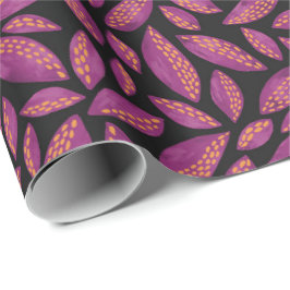 Papel De Regalo Hojas de otoño moradas