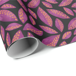 Papel De Regalo Hojas de otoño moradas