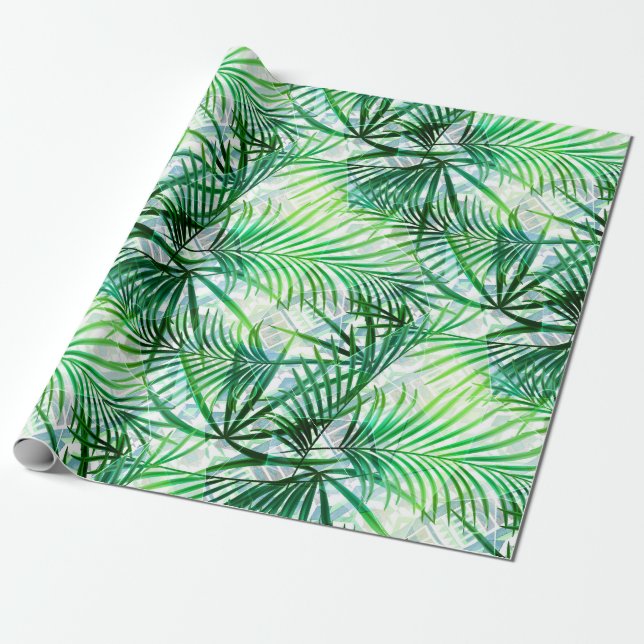 Papel De Regalo Hojas de palma (Desenrollado)