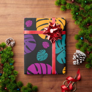 Papel De Regalo Hojas de Palma Coloridas