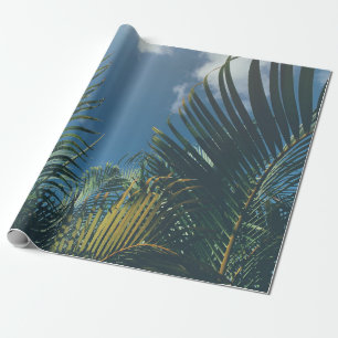 PAPEL DE REGALO HOJAS DE PALMA TROPICAL
