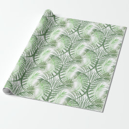 Papel De Regalo Hojas de Palma Tropicales