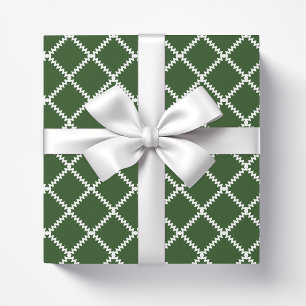 Papel De Regalo Hojas de palmilla de enrejado verde oscuro