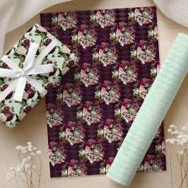 Papel de regalo Hojas de té de Alicia en el país d