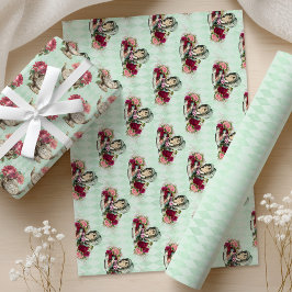 Papel de regalo Hojas de té de Alicia en el país d
