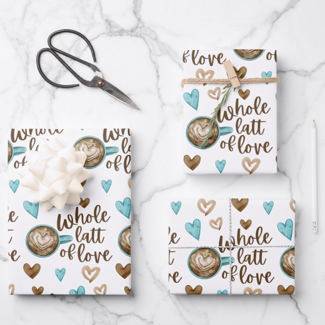 Papel de regalo Hojas de Todo un Amor  (Anverso)