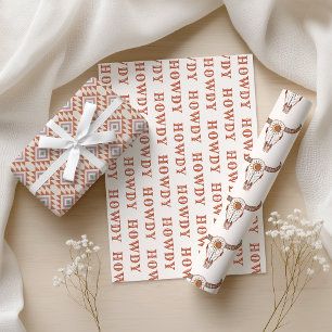 Papel de regalo Hojas del último rodeo de vaquera 