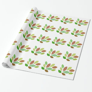 Papel De Regalo Hojas Dispersas de Otoño