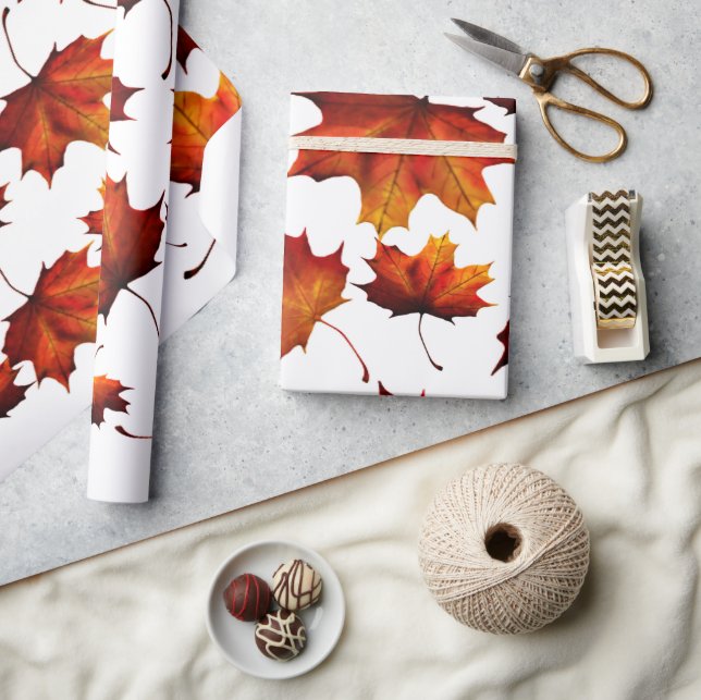 Papel De Regalo Hojas en otoño (Artesanía)
