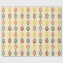 Papel De Regalo Hojas Geométricas | Colores de Otoño