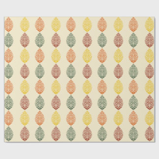 Papel De Regalo Hojas Geométricas | Colores de Otoño