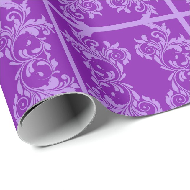 Papel De Regalo Hojas moradas (Esquina del rollo)