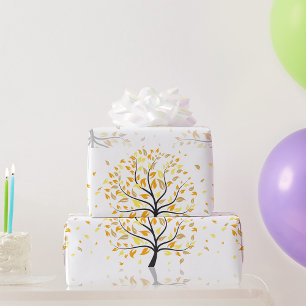 Papel De Regalo Hojas que caen de un árbol