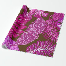 hojas rosadas tropicales.