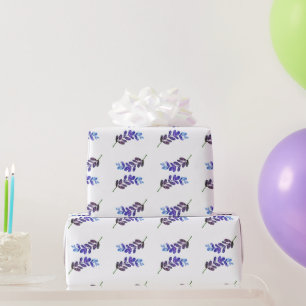 Papel De Regalo hojas simples personalizadas azul morado negro aña