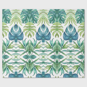 Papel De Regalo Hojas tropicales