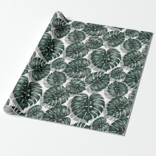 Papel De Regalo Hojas tropicales