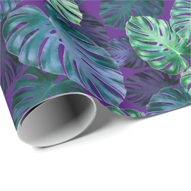 Papel De Regalo Hojas tropicales de Monstera (Esquina del rollo)