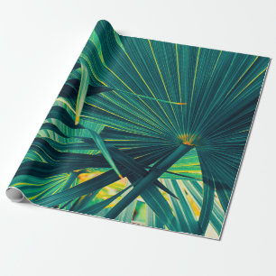 Papel De Regalo Hojas tropicales de palma