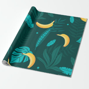Papel De Regalo Hojas tropicales de palma Patrón de Seamless. Bana