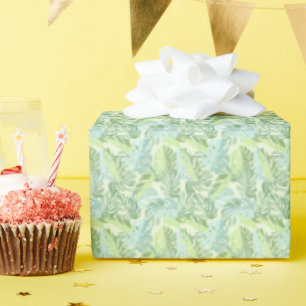Papel De Regalo Hojas tropicales de palmera pastorales