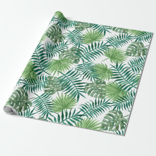 Papel De Regalo Hojas tropicales de selva