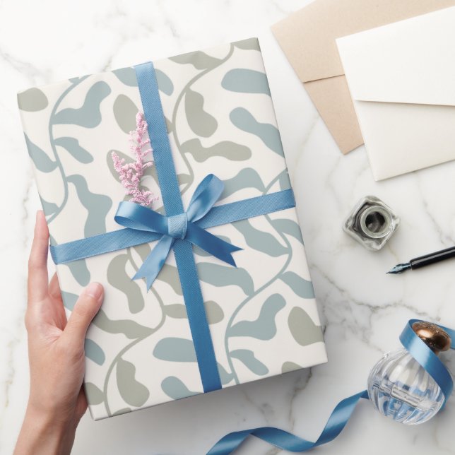 Papel De Regalo Hojas y Enredaderas Retro (Regalar)