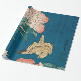 Papel De Regalo Hokusai Peonies y Canary Vintage GalleryHD