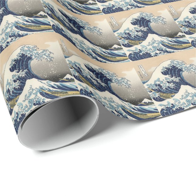 Papel De Regalo Hokusai, “ The Great Wave off Kanagawa ” (Esquina del rollo)