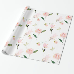Papel De Regalo Hola acuarela hermosa floral