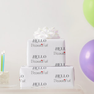 Papel De Regalo HOLA Hermoso, Inspirador Regalo para Ella