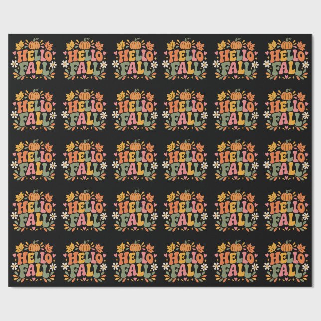 Papel De Regalo Hola Otoño (Superficie plana)