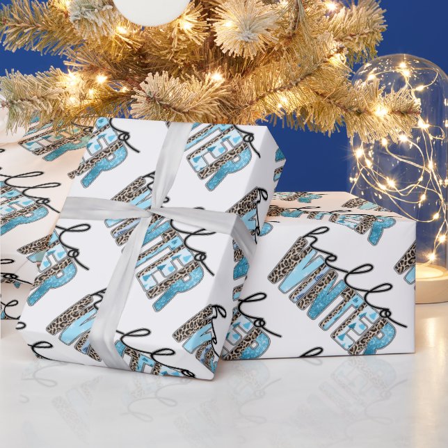 Papel De Regalo Hola Personalizar de invierno (Vacaciones)