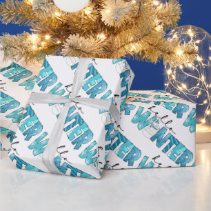 Papel De Regalo Hola Personalizar Winter Snowman