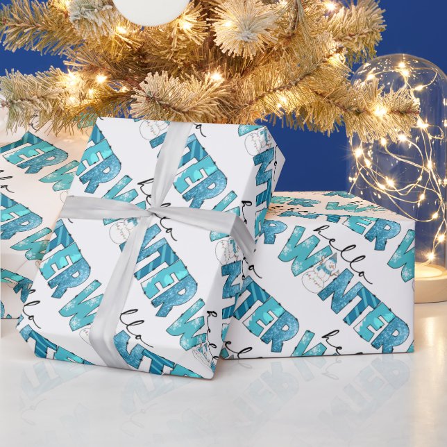 Papel De Regalo Hola Personalizar Winter Snowman (Vacaciones)