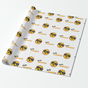 Papel De Regalo Hola Sol de verano con gafas de sol