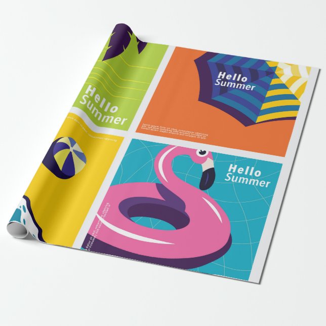 Papel De Regalo Hola verano (Desenrollado)